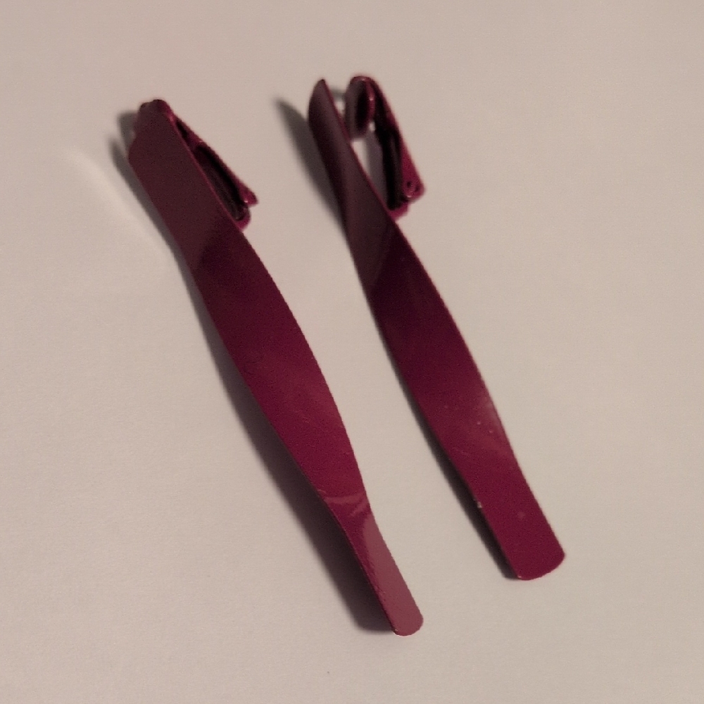 Elegant Vintage Pink Women's‎ Metal Clip On Dangle Earrings